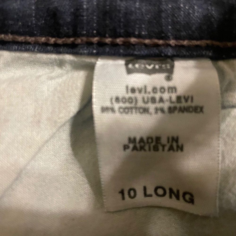Levi’s •Y2K  Dark Wash Stretch Bootcut Jeans • 10 Long - Picture 5 of 11